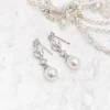 Lace & Favour Abella Tropfenohrringe mit kubischen Zirkonen und Perlen* Geschenke Für Die Braut | Perlen-hochzeitsschmuck