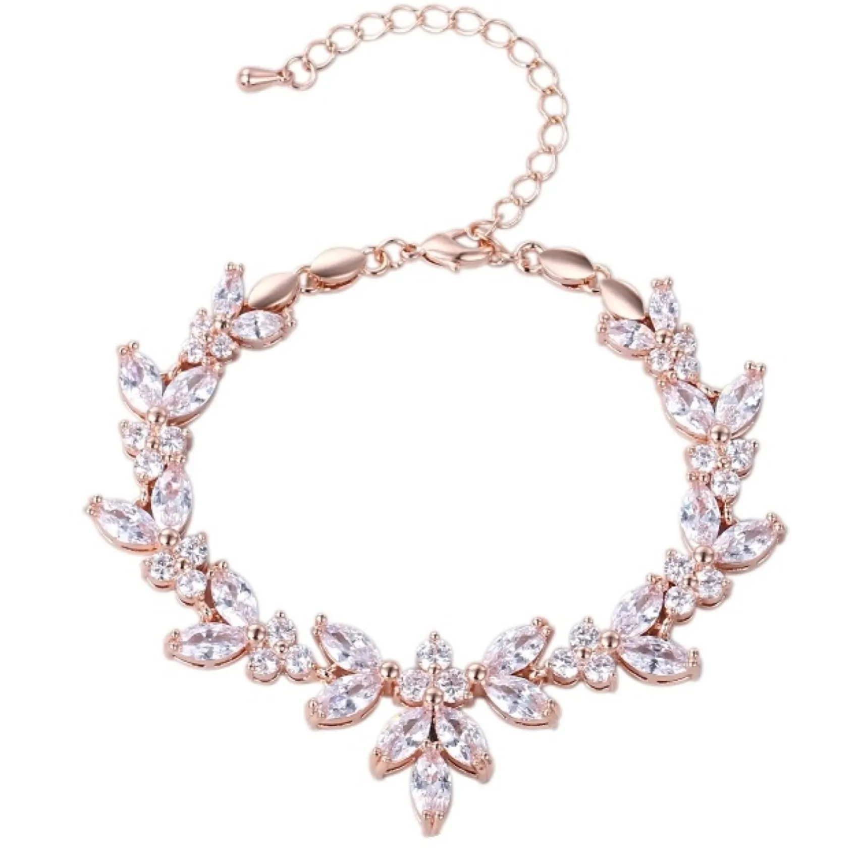 Lace & Favour Adelaide Rose Gold Vintage inspiriertes Kristallarmband* Vintage Hochzeitsschmuck | Kristall-hochzeitsschmuck