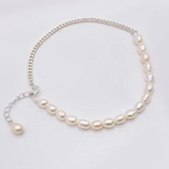 Lace & Favour Adelina Süßwasserperlen und Kettenarmband* Geschenke Für Die Braut | Perlen-hochzeitsschmuck