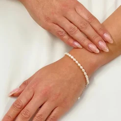 Lace & Favour Adelina Süßwasserperlen und Kettenarmband* Geschenke Für Die Braut | Perlen-hochzeitsschmuck
