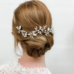 Beads & Beyond Adeline Opal Kristall und Perle Hochzeit Haarsträhne* Haarschmuck Aus Kristall | Blaue Haar-accessoires