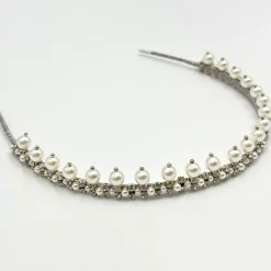 Beads & Beyond Albany Vintage Low Perle und Kristall Braut Tiara* Vintage-kopfbedeckungen | Perlen-haarschmuck
