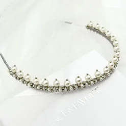 Beads & Beyond Albany Vintage Low Perle und Kristall Braut Tiara* Vintage-kopfbedeckungen | Perlen-haarschmuck
