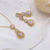 Lace & Favour Alessandra Gold Vintage inspiriert Kristall Brautschmuck Set* Goldener Abschlussball-schmuck | Abschlussball-schmuck-sets