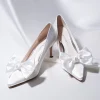 Rainbow Club Alice by | Elfenbein Satin Übergroße Schleife Schuhclips* Geschenke Für Die Braut | Schuhclips