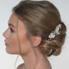 Poirier Amaryllis Blush Perlen Blumiger Haarkamm* Perlen-haarschmuck | Gold-haar-accessoires