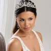 Beads & Beyond Anastacia Statement-Tiara mit Süßwasserperlen und Opalkristall* Perlen-haarschmuck | Silberne Haar-accessoires