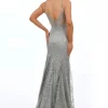 Angel Forever Glitzer-Spitzen-Korsett-Abschlussballkleid (Silber)* Angel Forever Ballkleider