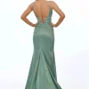 Angel Forever Schimmernder Stoff Fishtail Ballkleid (Mint)* Angel Forever Ballkleider | Grüne Ballkleider