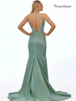 Angel Forever Schimmernder Stoff Fishtail Ballkleid (Mint)* Angel Forever Ballkleider | Grüne Ballkleider