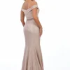 Angel Forever Schimmernder Stoff Off The Shoulder Ballkleid (Rose Gold)* Angel Forever Ballkleider | Rosa Ballkleider