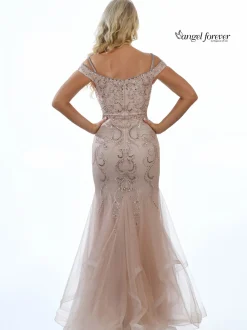 Angel Forever Verschönertes Schimmernder Tüll Fischschwanz Ballkleid Rose Gold* Angel Forever Ballkleider | Rosa Ballkleider