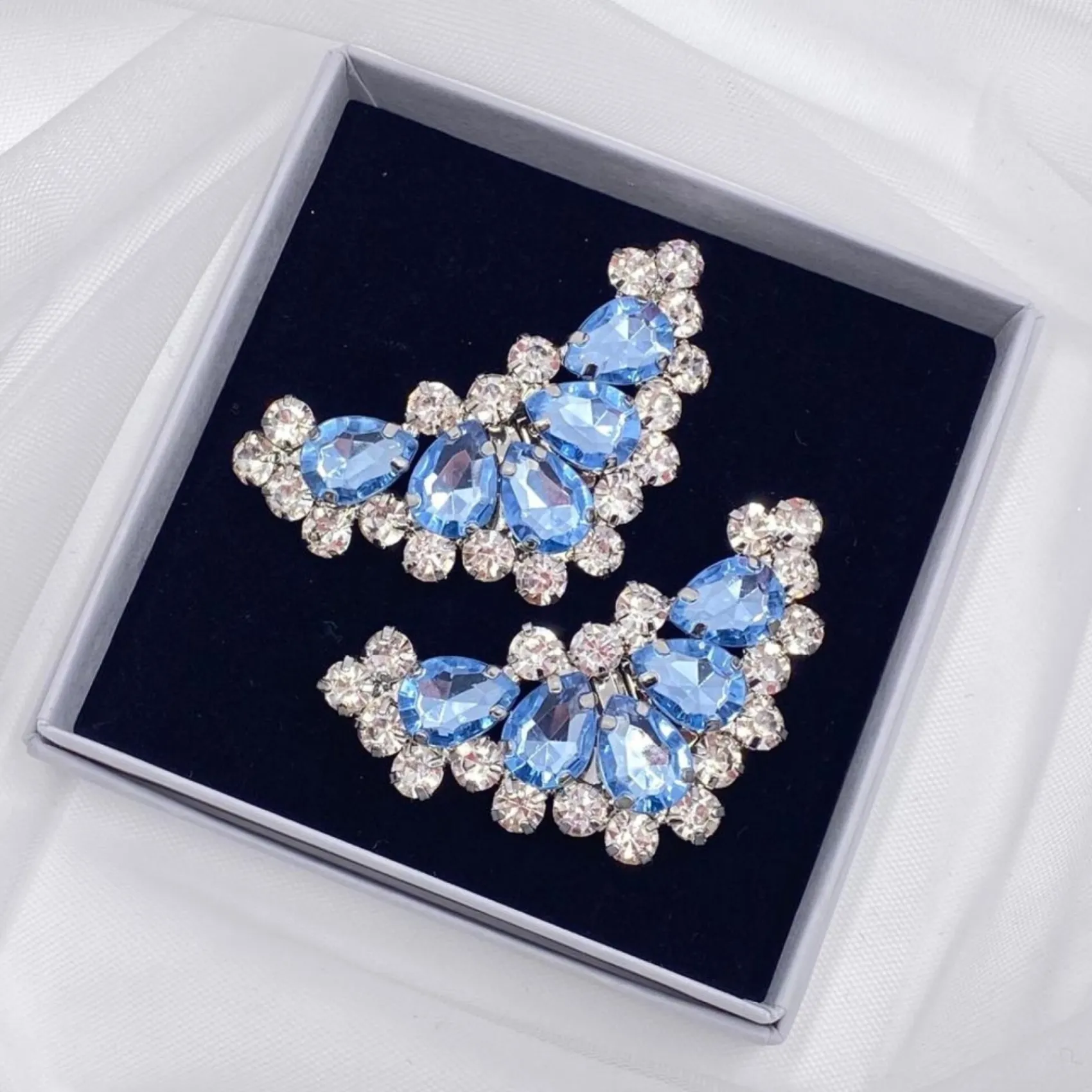 Lace & Favour Arcadia Light Saphir-Kristall-Schuhclips* Etwas Blaue Geschenke | Schuhclips