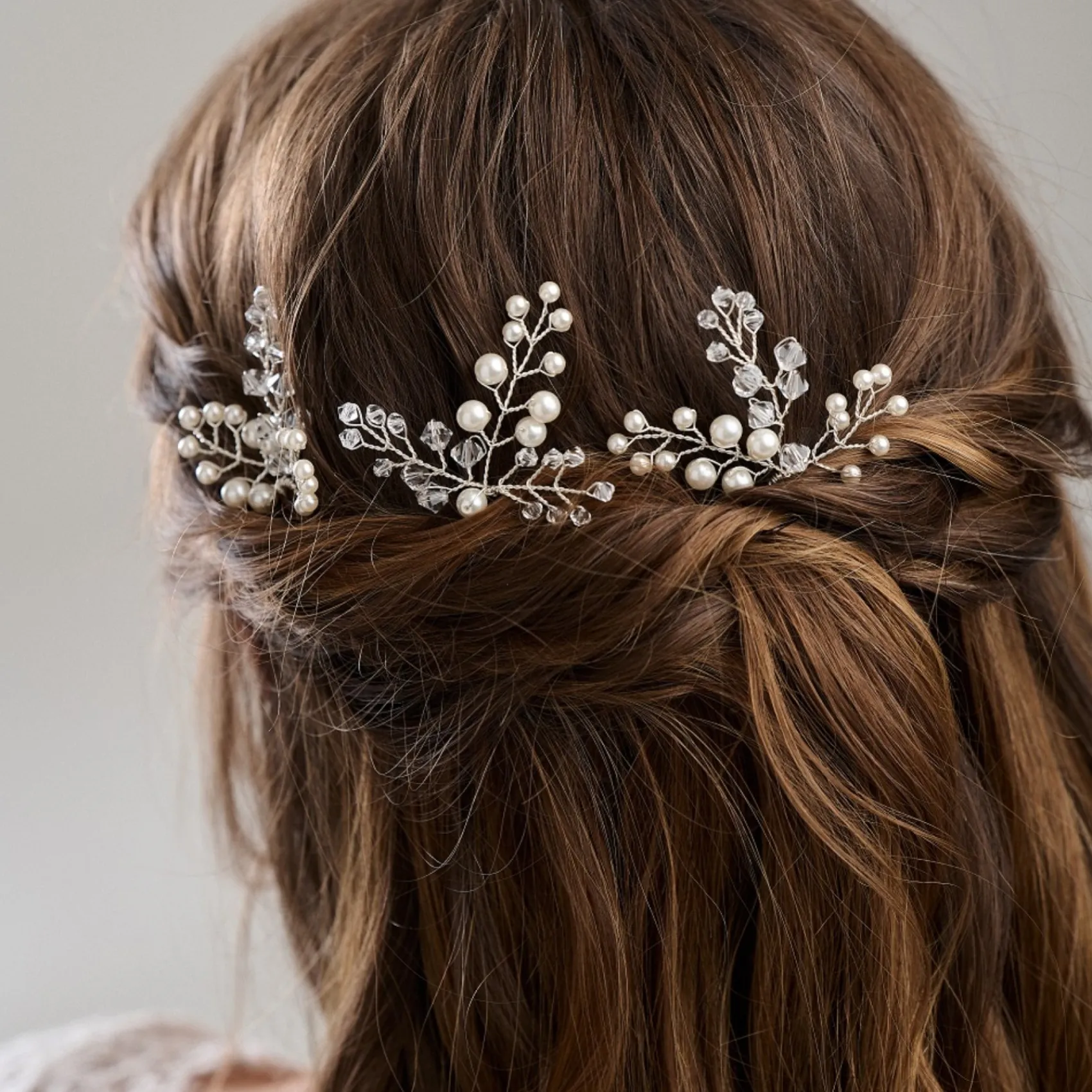 Arianna 3er Set Perlen- und Kristall-Haarnadeln für die Hochzeit ARP751* Haarschmuck Aus Kristall | Perlen-haarschmuck