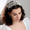 Arianna Ewiges Statement Perlenstirnband AR632* Perlen-haarschmuck | Silberne Haar-accessoires