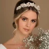 Arianna Himmlische Perle verschönert Braut Stirnband AR716* Perlen-haarschmuck | Gold-haar-accessoires