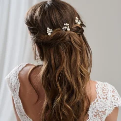 Arianna Mira 3er Set Haarnadeln mit Perlen, Kristallen und Diamanten ARP614* Geschenke Für Brautjungfern | Perlen-haarschmuck