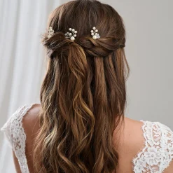Arianna Mira 3er Set Haarnadeln mit Perlen, Kristallen und Diamanten ARP614* Geschenke Für Brautjungfern | Perlen-haarschmuck