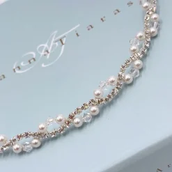 Arianna Perlen- und Diamanten-Hochzeitsarmband ARW093* Geschenke Für Brautjungfern | Geschenke Für Die Braut