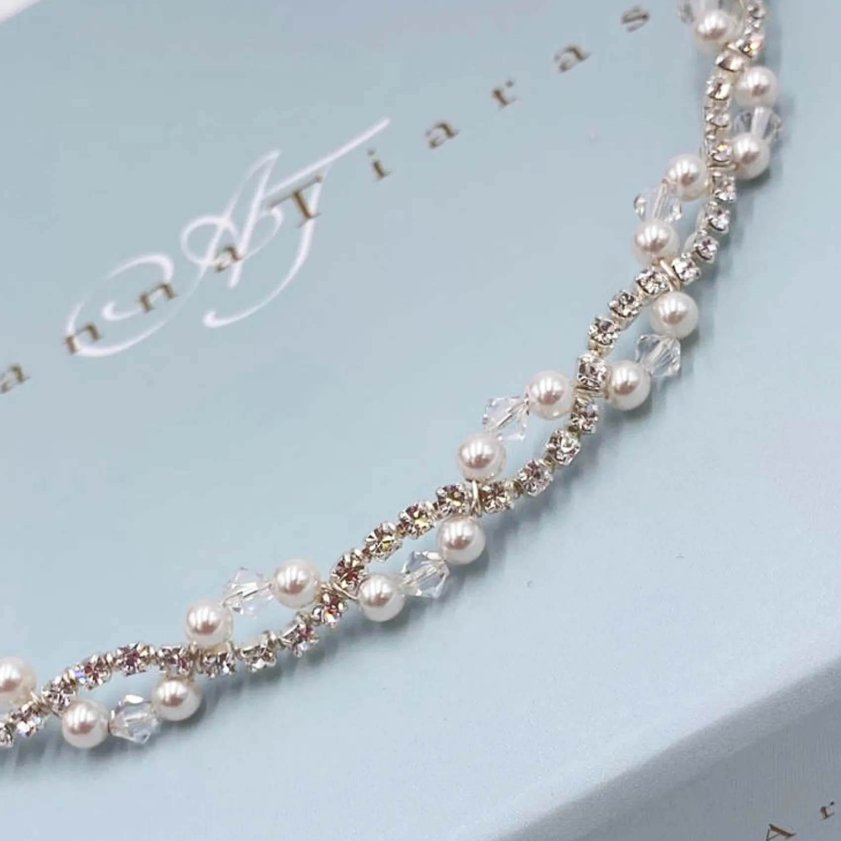 Arianna Perlen- und Diamanten-Hochzeitsarmband ARW093* Geschenke Für Brautjungfern | Geschenke Für Die Braut