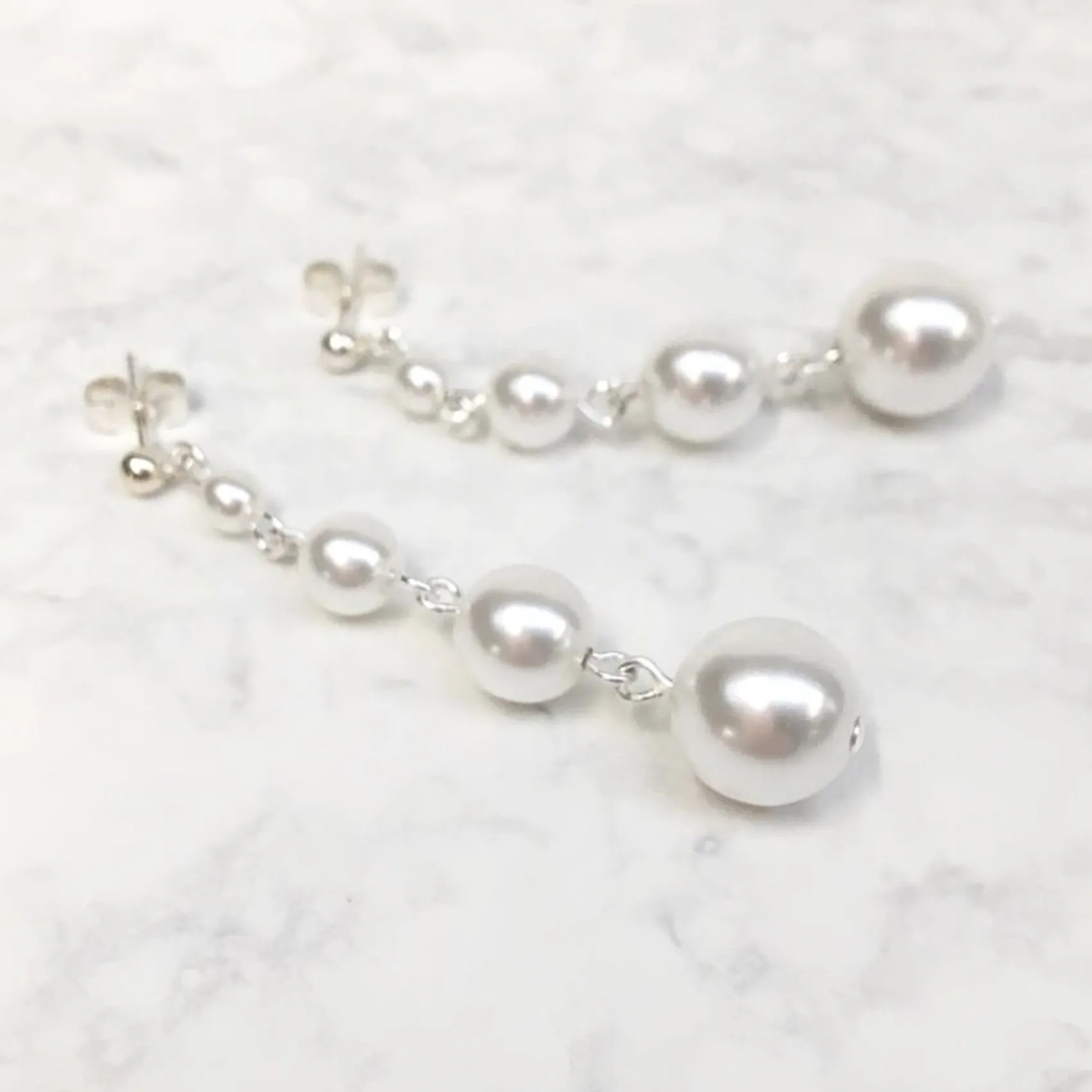 Arianna Reinheit Perle Tropfen Ohrringe ARE617* Geschenke Für Die Braut | Perlen-hochzeitsschmuck