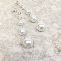 Arianna Reinheit Perle Tropfen Ohrringe ARE617* Geschenke Für Die Braut | Perlen-hochzeitsschmuck