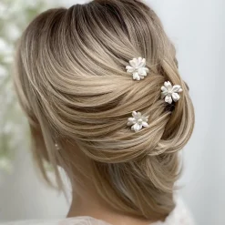 Arianna Satz von 3 doppelten Blumenhaarnadeln ARP604* Geschenke Für Blumenmädchen | Geschenke Für Brautjungfern
