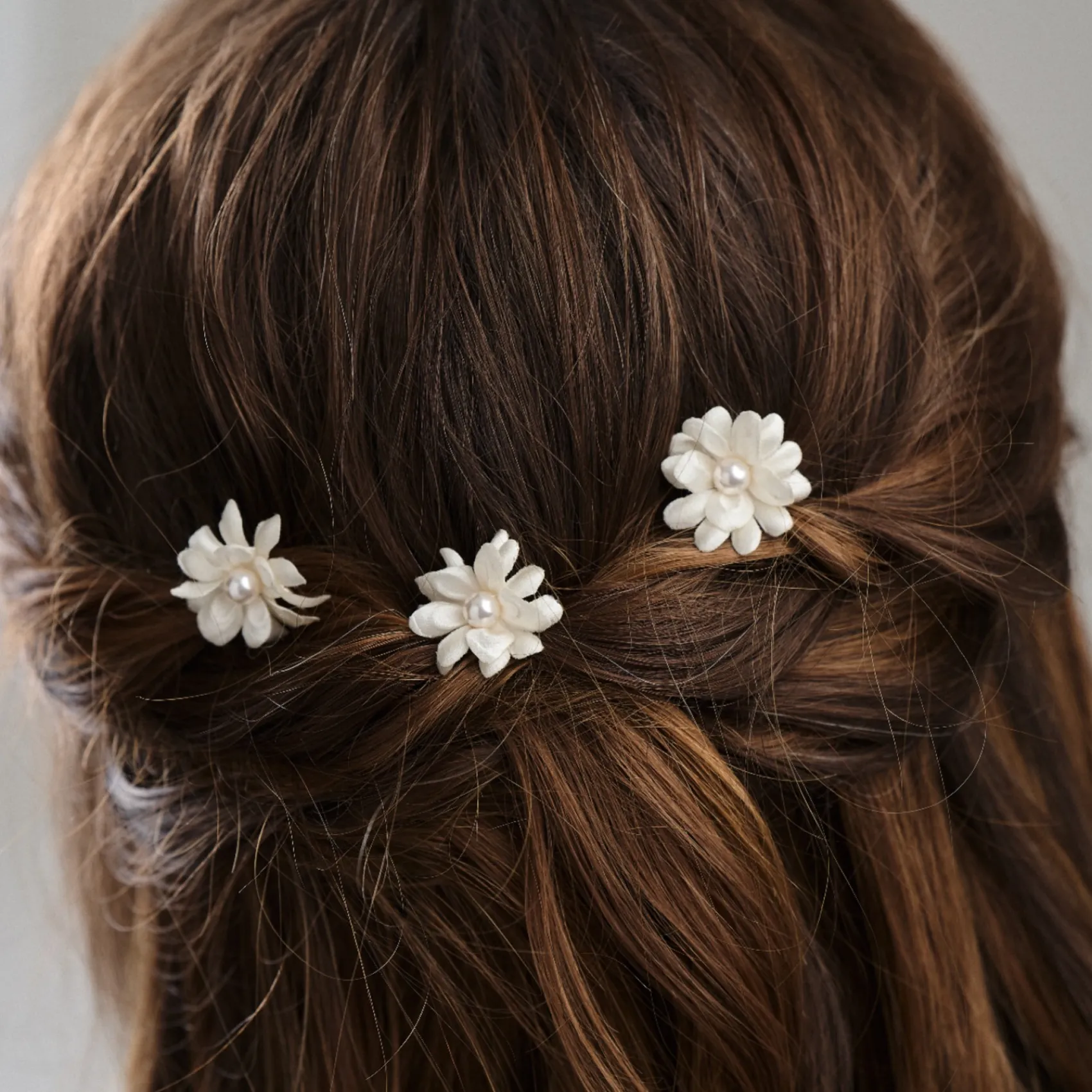 Arianna Satz von 3 doppelten Blumenhaarnadeln ARP604* Geschenke Für Blumenmädchen | Geschenke Für Brautjungfern