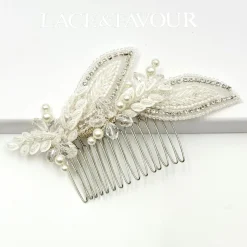 Beads & Beyond Astoria Vintage inspiriert Perlen Blätter asymmetrische Kamm* Vintage-kopfbedeckungen | Haarschmuck Aus Kristall