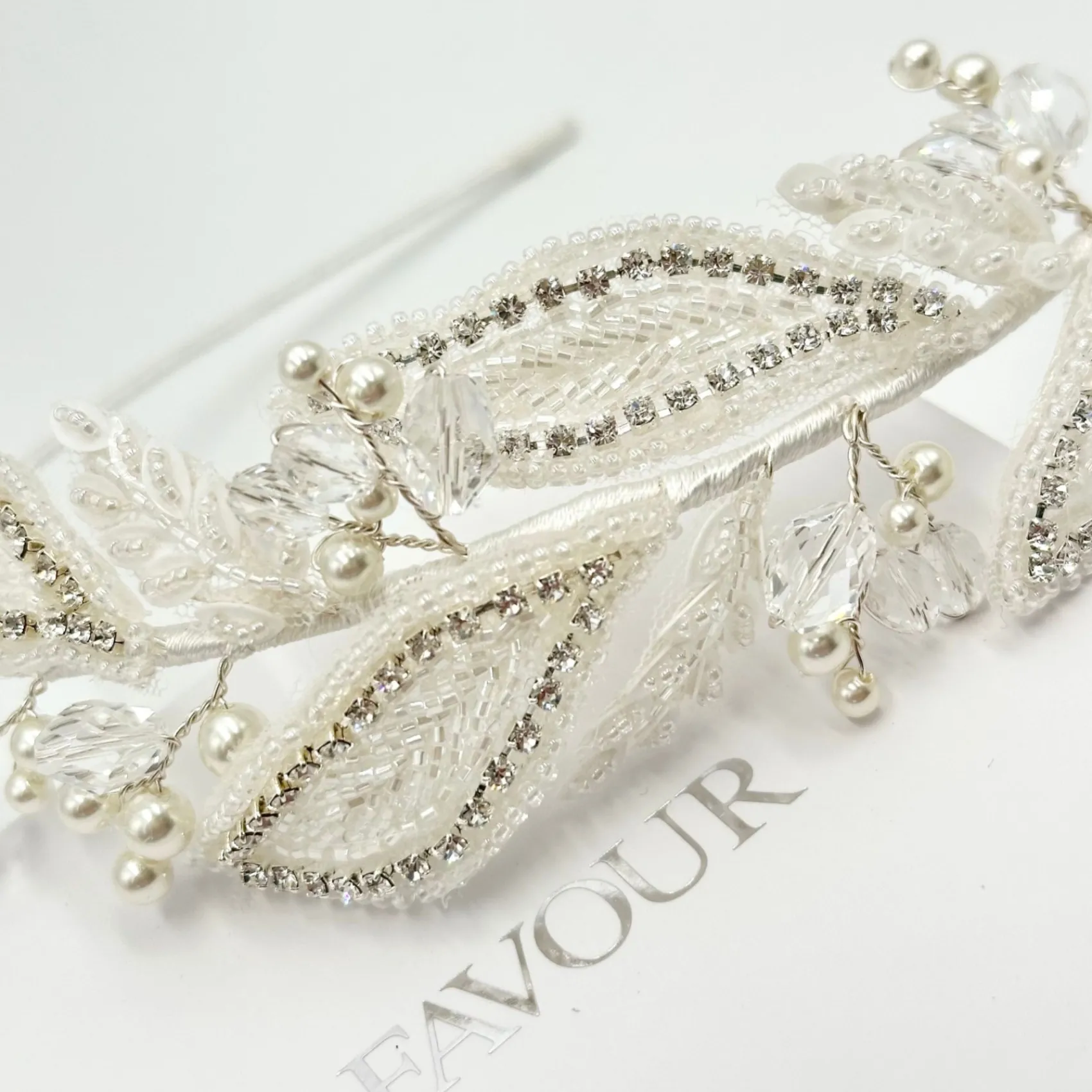Beads & Beyond Astoria Vintage inspiriert Perlen Blätter Seite Stirnband* Vintage-kopfbedeckungen | Haarschmuck Aus Kristall