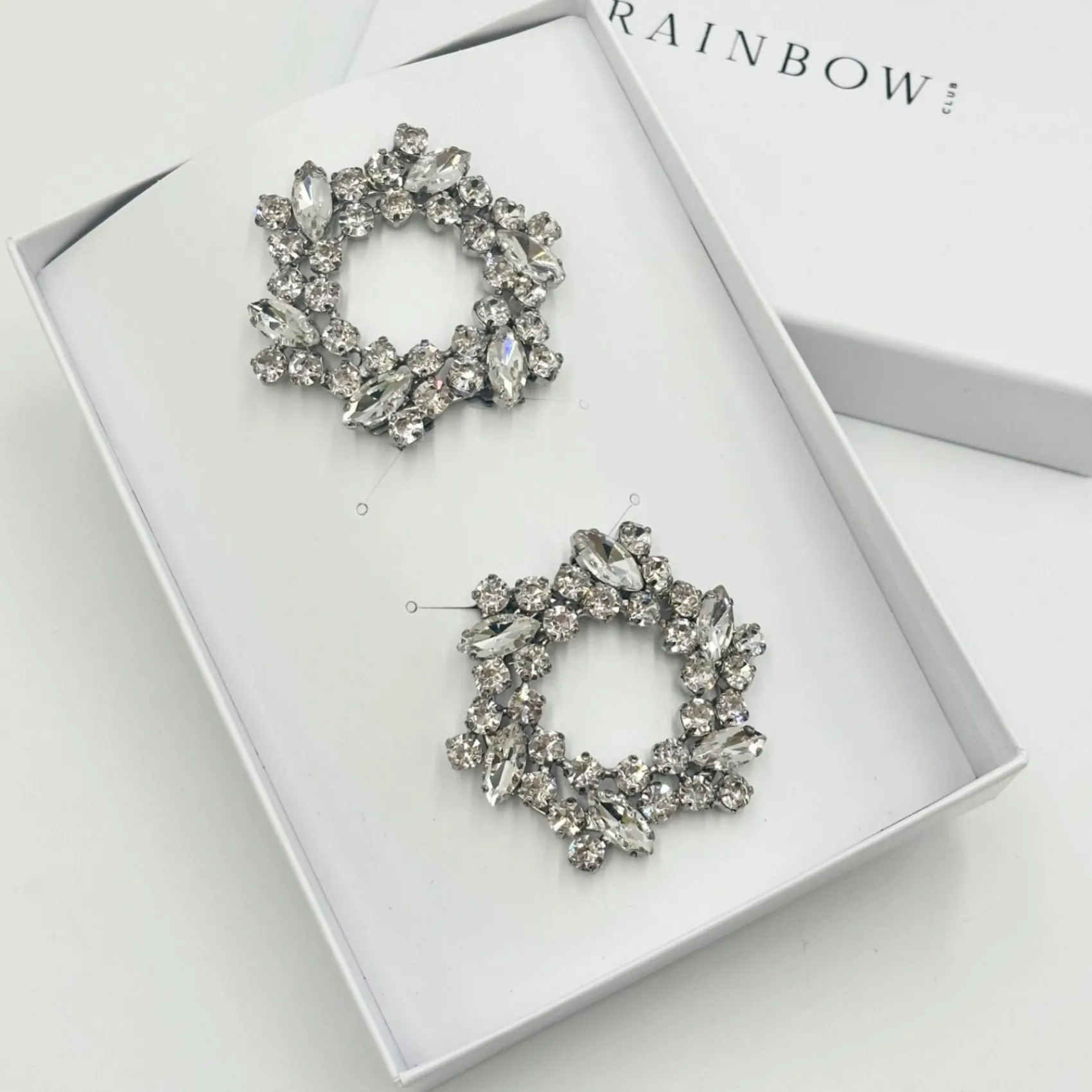 Rainbow Club Astrid by | Glitzernde Kristallbrosche Schuhclips* Geschenke Für Die Braut | Schuhclips