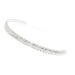Poirier Aura Silber funkelndes Kristall-Stirnband* Haarschmuck Aus Kristall | Silberne Haar-accessoires