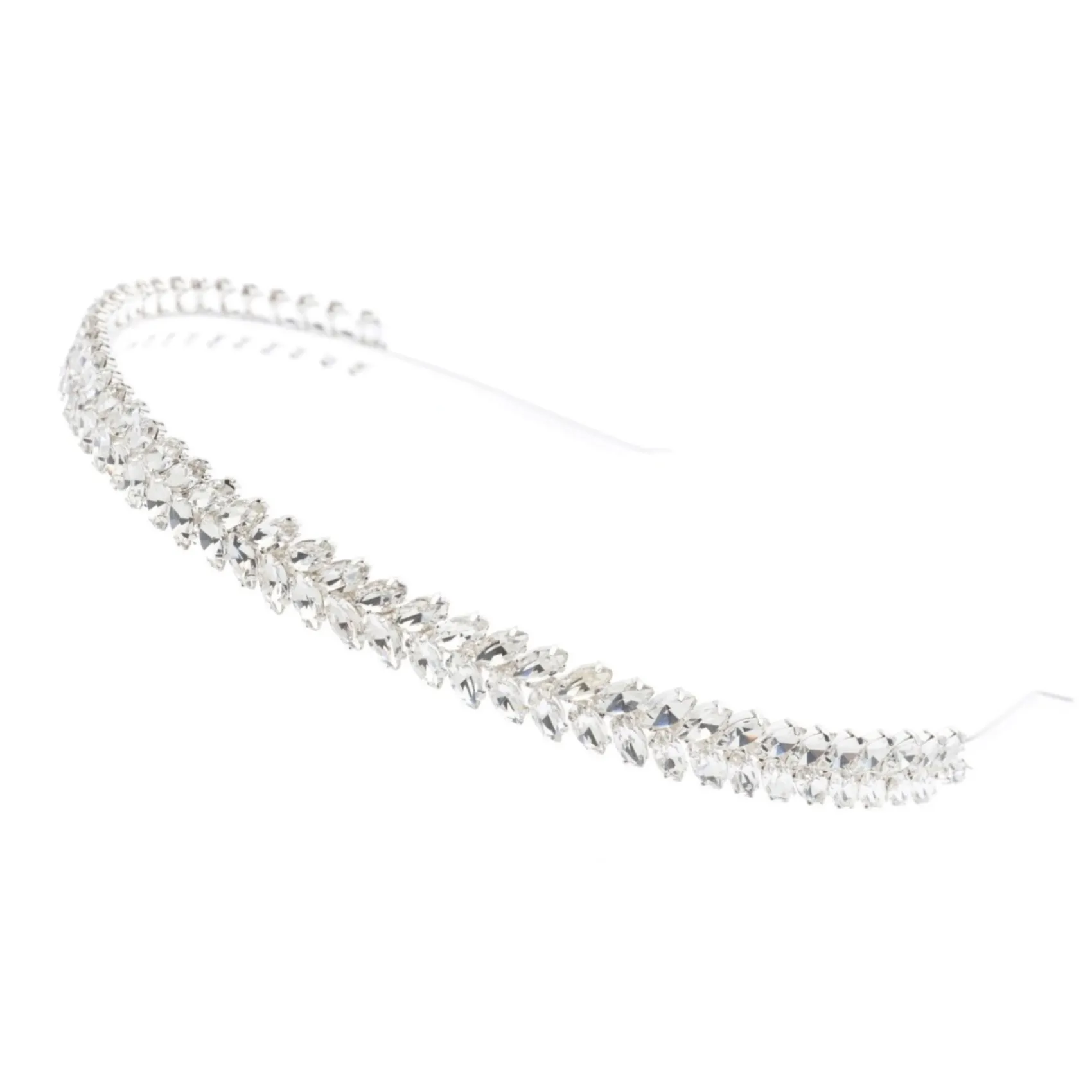 Poirier Aura Silber funkelndes Kristall-Stirnband* Haarschmuck Aus Kristall | Silberne Haar-accessoires