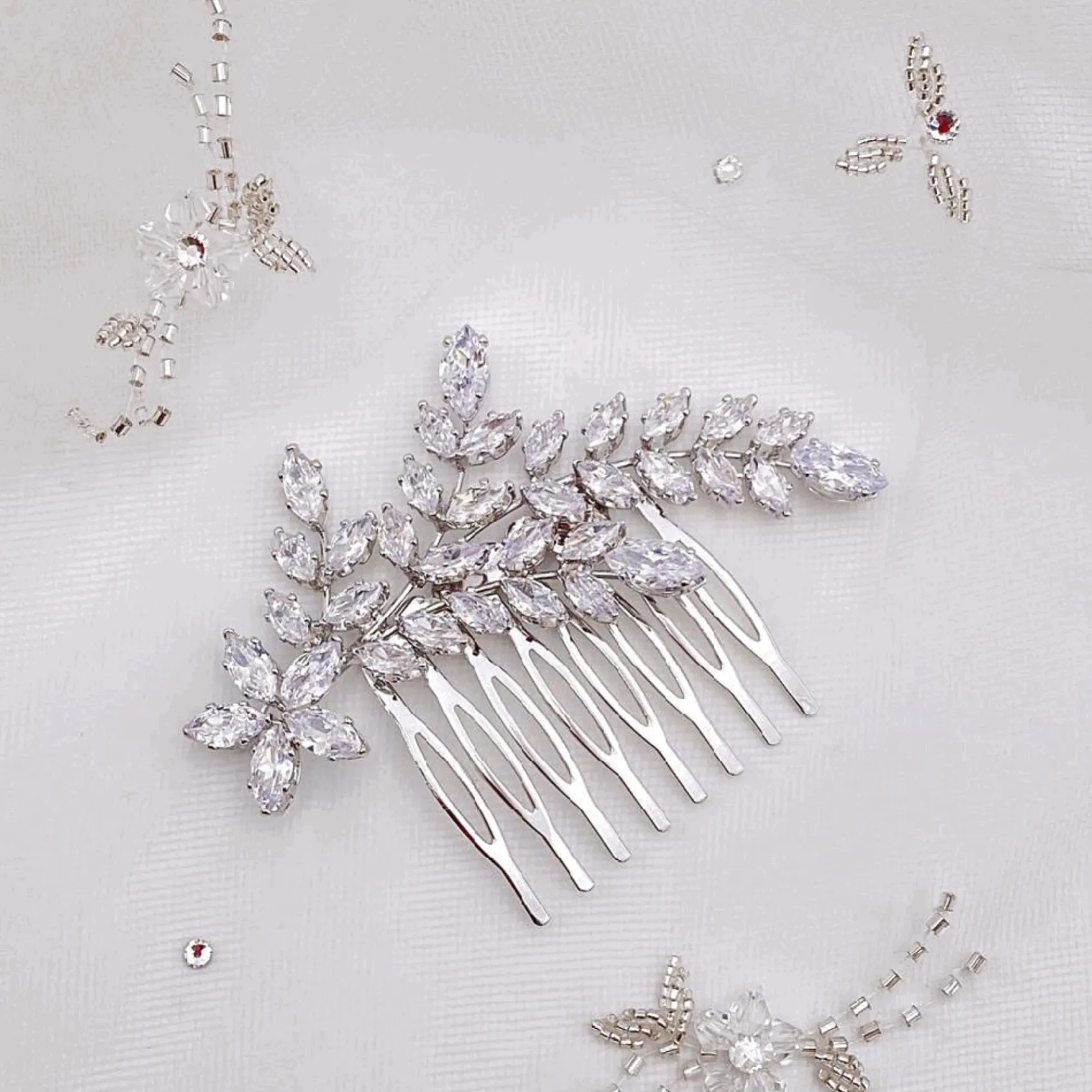 Lace & Favour Aurora Crystal Spray Hochzeit Haarkamm* Abschlussball Haarspangen & Kämme | Haarschmuck Aus Kristall