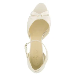 Avalia Shoes Avalia Alba Elfenbein Satin und Spitze Peep Toe Plattform Sandalen* Hochzeitsschuhe | Hochhackige Schuhe