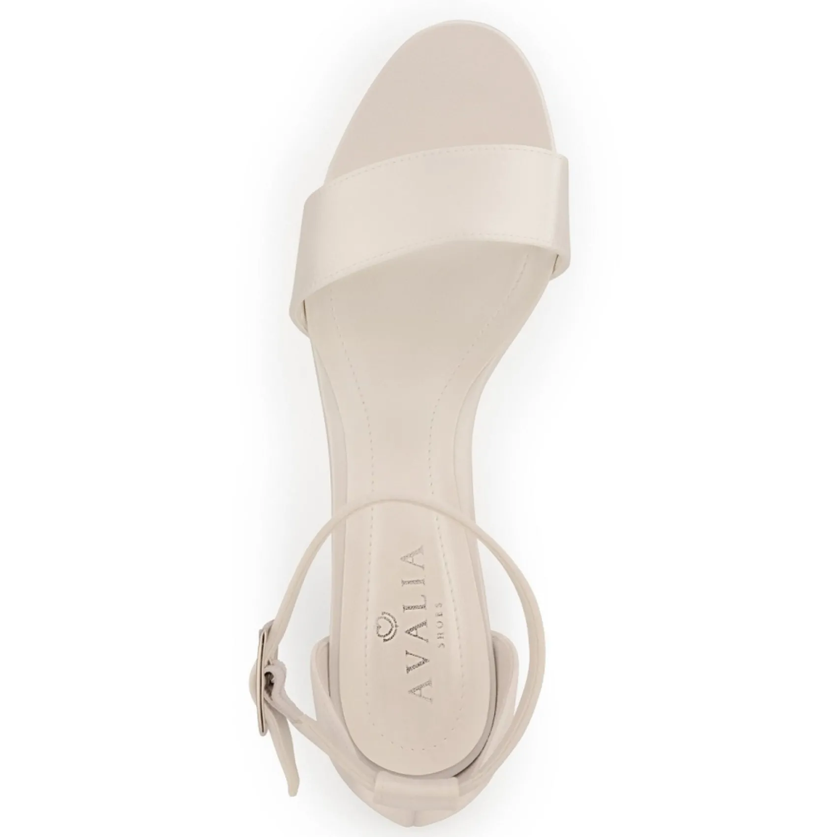 Avalia Shoes Avalia Carrie Elfenbein Satin Breite Knöchelriemen Blockabsatz Sandalen* Schuhe Für Brautjungfern | Hochzeitsschuhe