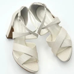 Avalia Shoes Avalia Dilmar Gold Schimmer Riemchen Blockabsatz Plateau Sandalen* Goldene Ballschuhe | Abschlussball-sandalen