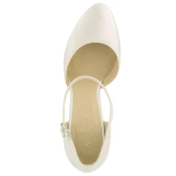 Avalia Shoes Avalia Dona Elfenbein Satin Knöchelriemen Plateau Schuhe* Hochzeitsschuhe | Hochhackige Schuhe
