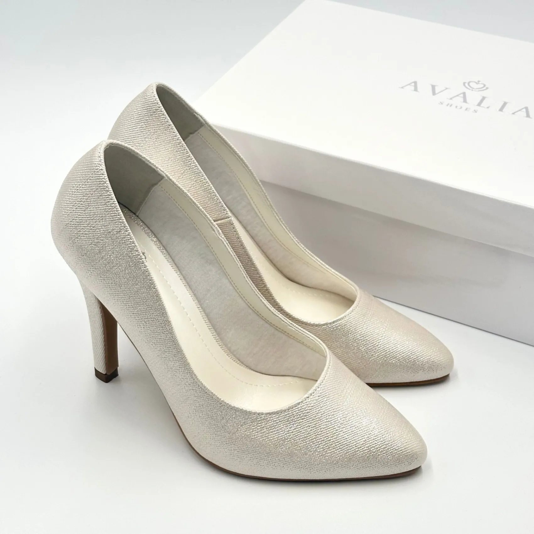 Avalia Shoes Avalia Goldy Champagner Schimmer High Heel Schuhe* Glitzernde Ballschuhe | Goldene Ballschuhe