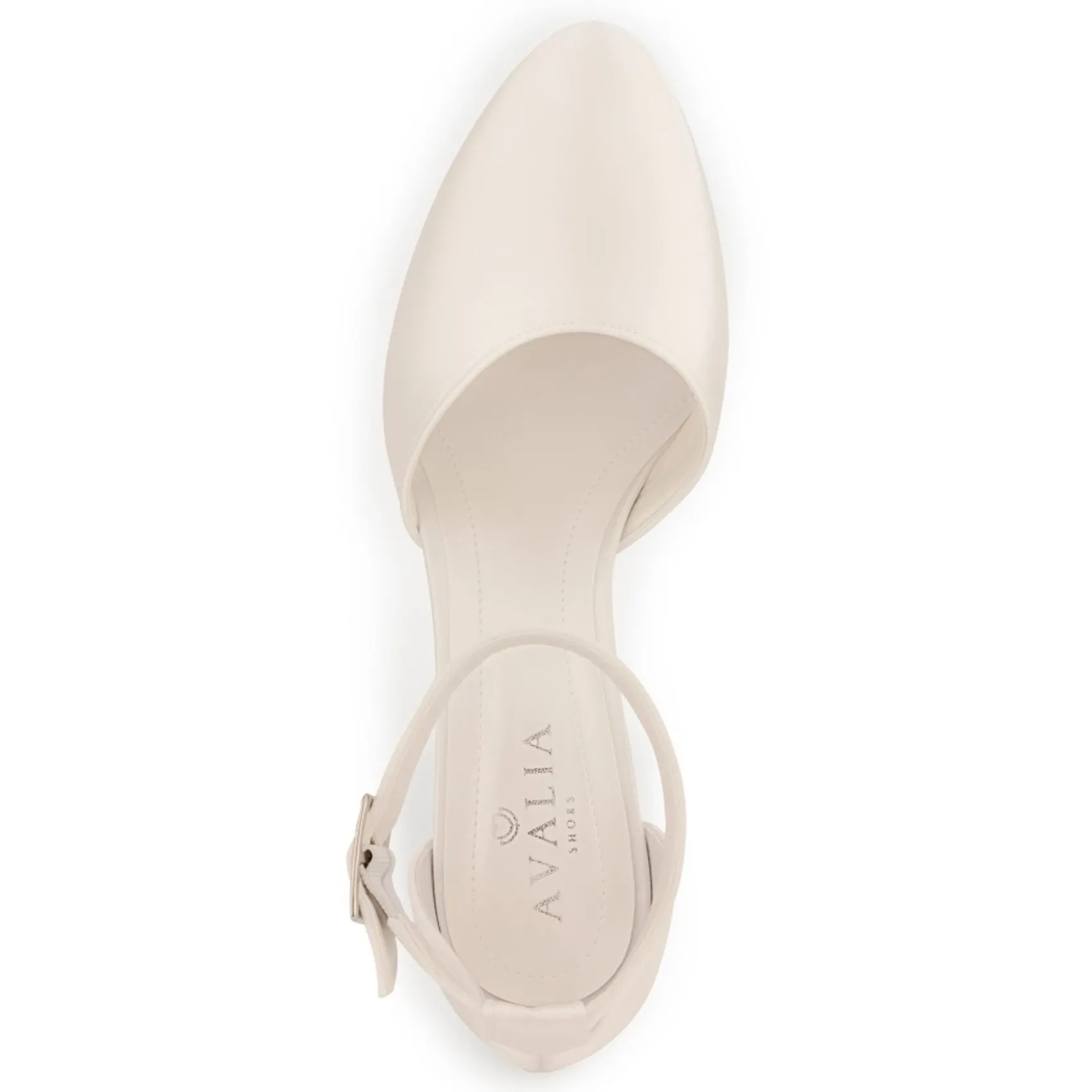 Avalia Shoes Avalia Vera Elfenbein Satin Breite Knöchelriemen Blockabsatz Schuhe* Hochzeitsschuhe | Schuhe Mit Mittlerem Absatz