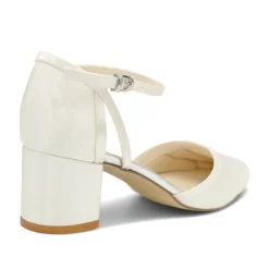 Paradox London Aviana Einfärbbar Elfenbein Satin Niedrig Blockabsatz Knöchelriemen Gericht Schuhe* Hochzeitsschuhe | Schuhe Mit Niedrigem Absatz