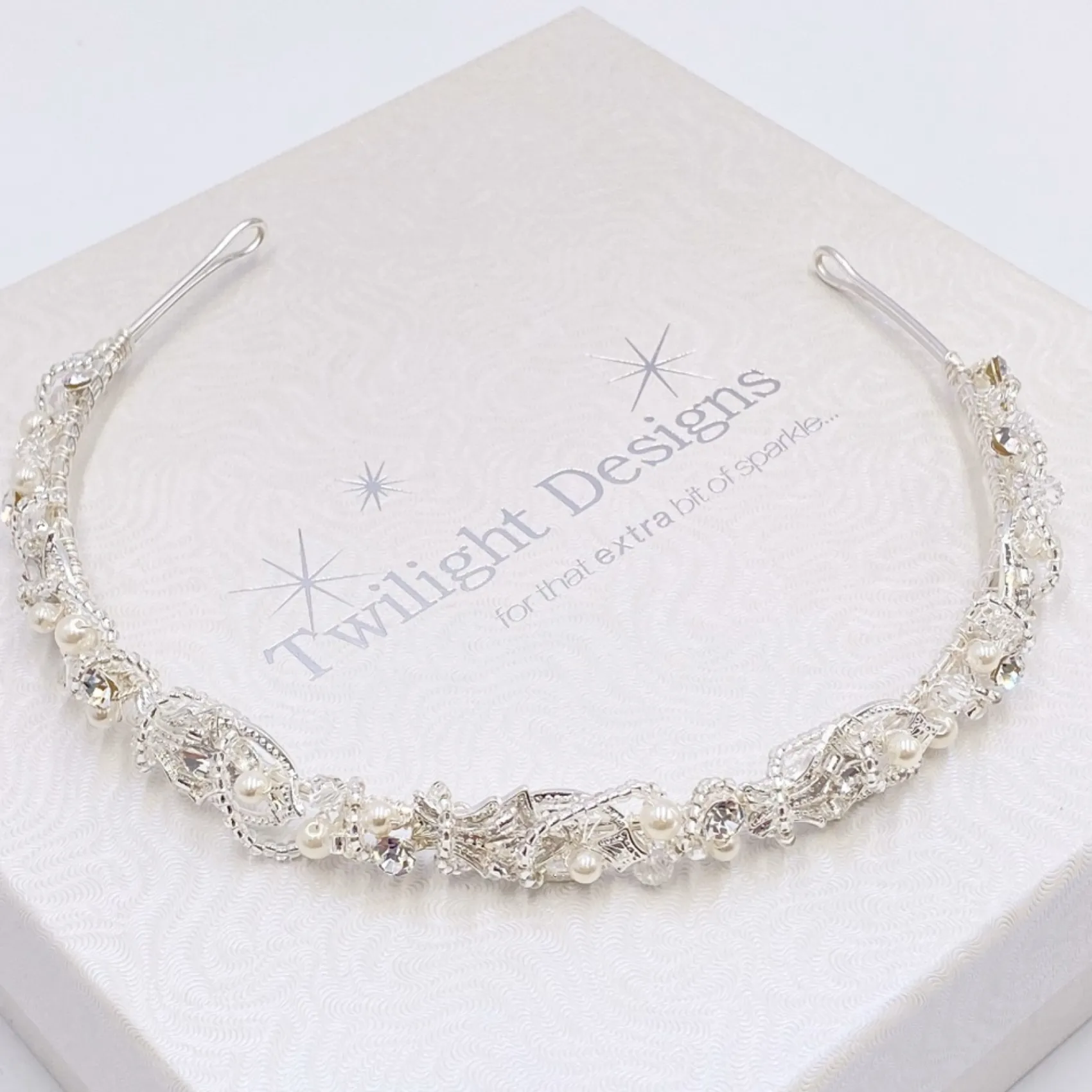 Twilight Designs Beatrice Vintage inspiriert Perlen und Perlen Stirnband* Vintage-kopfbedeckungen | Perlen-haarschmuck
