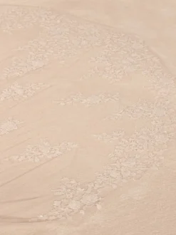 Bianco Evento Bianco Elfenbein einreihiger Schleier in Königslänge mit Spitzenapplikationen S478* Einstufige Schleier | Kapelle Länge & Kathedrale Schleier