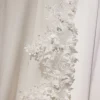 Bianco Evento Bianco Elfenbein einstöckige florale Spitze Rand Kathedrale Schleier S514* Einstufige Schleier | Kapelle Länge & Kathedrale Schleier