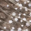 Bianco Evento Bianco Elfenbein einstufige Schnittkante Kapelle Schleier mit 3D Blumen S501* Einstufige Schleier | Kapelle Länge & Kathedrale Schleier
