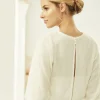 Bianco Evento Bianco Elfenbein gestrickt Braut Pullover mit Spitze E334* Brautjacken & Strickjacken