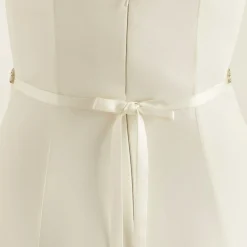 Bianco Evento Bianco Schmaler Perlen und Diamanten Satin Brautgürtel* Brautkleid Gürtel