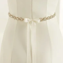 Bianco Evento Bianco Vintage inspiriert Kristall verschönert Hochzeit Gürtel* Brautkleid Gürtel