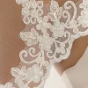 Bianco Evento Bianco zweistufige zarte Perlen Spitze Rand Kathedrale Schleier S258* Zweistufiger Schleier | Kapelle Länge & Kathedrale Schleier