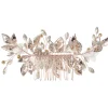Lace & Favour Blaze Keramik Blumen und Rose Gold Leaves Haarkamm* Haarschmuck Aus Kristall | Haarschmuck In Roségold